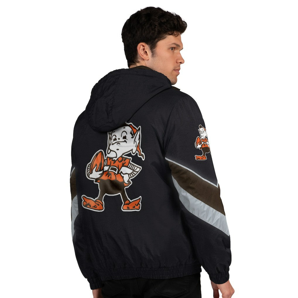 Starter Thursday Night Gridiron Vintage Logo Full-Zip Hoodie - Cleveland Browns Hoodies