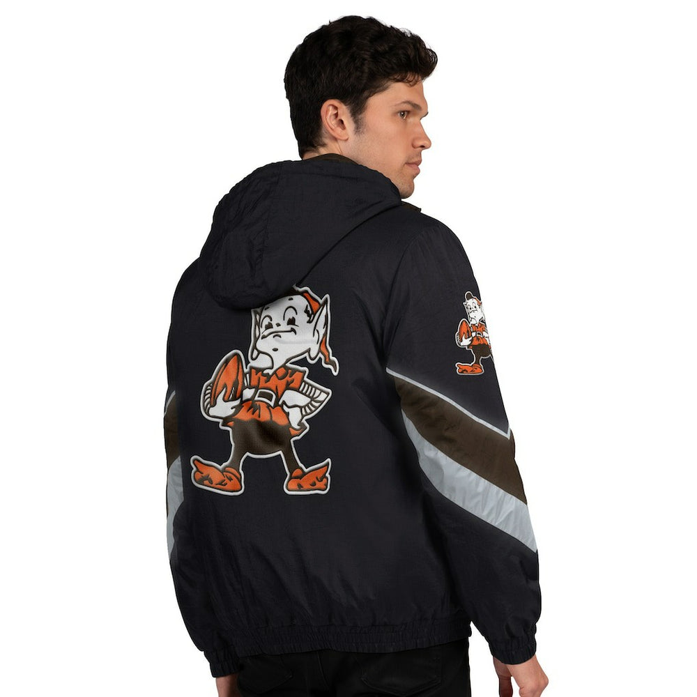Starter Thursday Night Gridiron Vintage Logo Full-Zip Hoodie - Cleveland Browns Hoodies