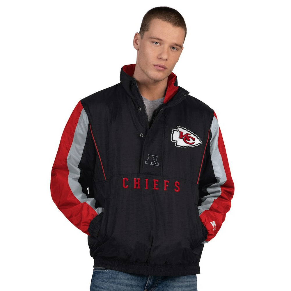 Starter Thursday Night Gridiron Half-Zip Jacket - Kansas City Chiefs Jackets