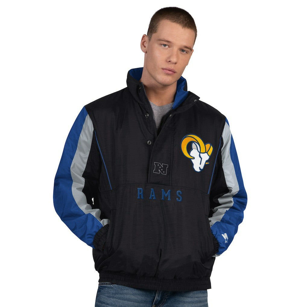 Starter Thursday Night Gridiron Half-Zip Jacket - Los Angeles Rams Jackets
