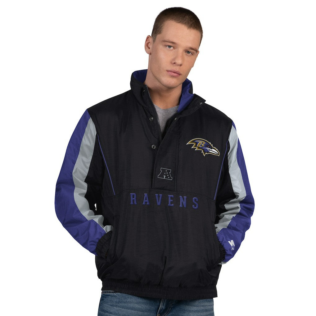 Starter Thursday Night Gridiron Half-Zip Jacket - Baltimore Ravens Jackets
