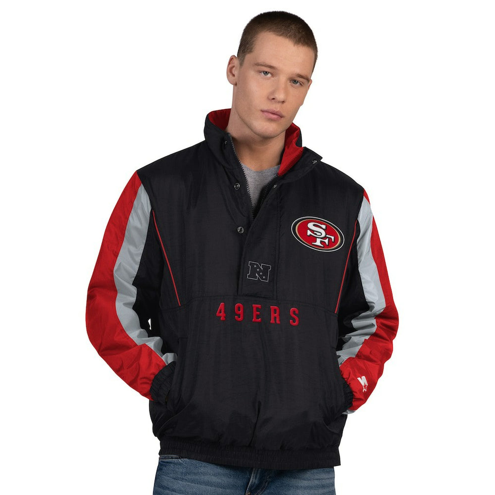 Starter Thursday Night Gridiron Half-Zip Jacket - San Francisco 49ers Jackets