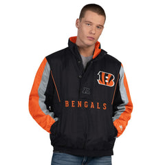 Starter Thursday Night Gridiron Half-Zip Jacket - Cincinnati Bengals Jackets