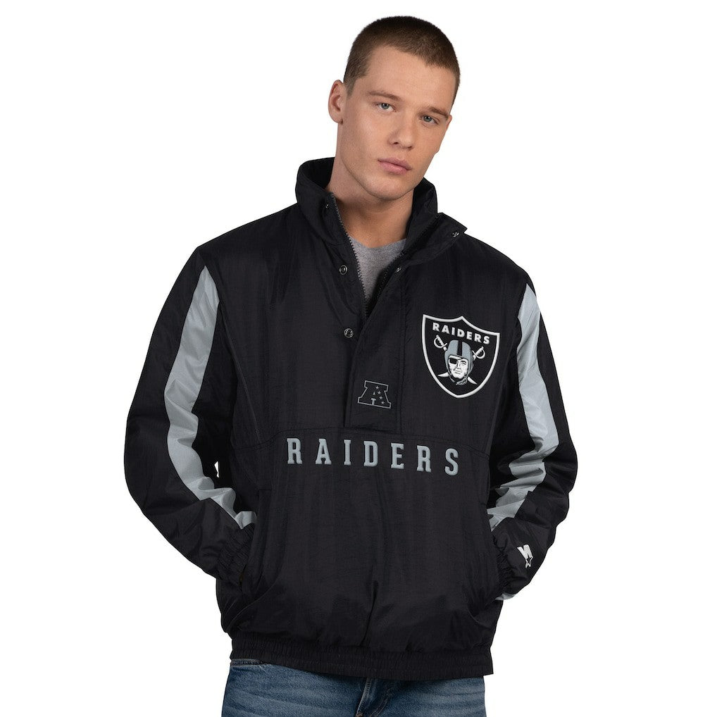 Starter Thursday Night Gridiron Half-Zip Jacket - Las Vegas Raiders Jackets