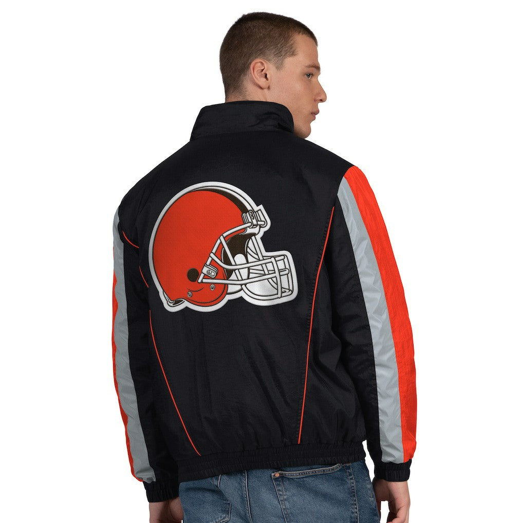 Starter Thursday Night Gridiron Half-Zip Jacket - Cleveland Browns Jackets