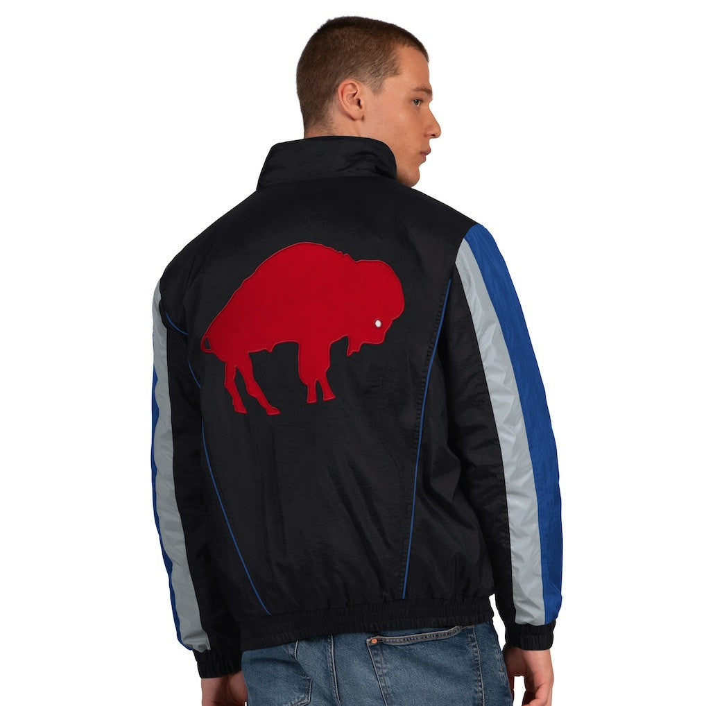 Starter Thursday Night Gridiron Vintage Logo Half-Zip Jacket - Buffalo Bills Jackets