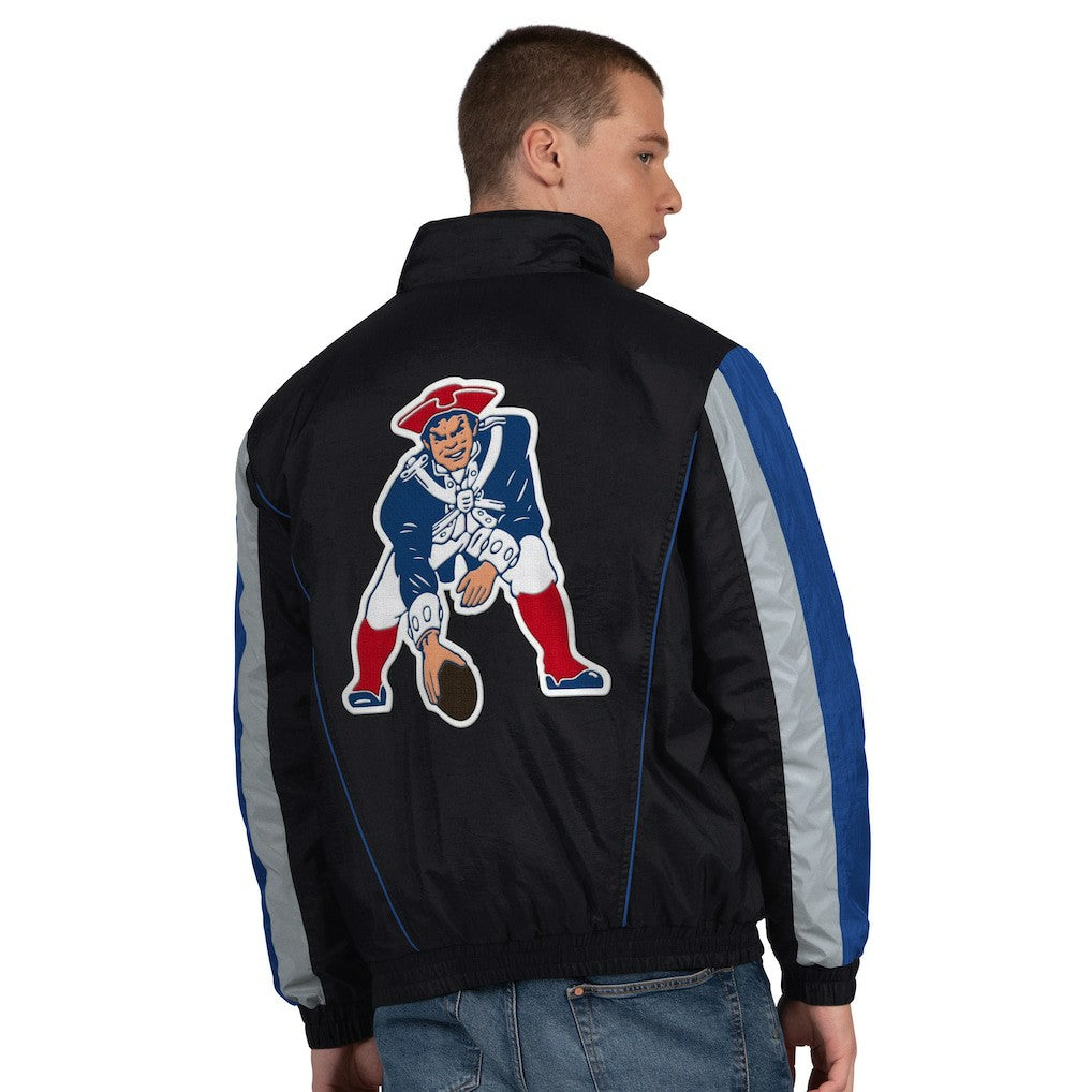 Starter Thursday Night Gridiron Vintage Logo Half-Zip Jacket - New England Patriots Jackets