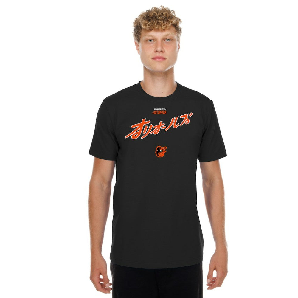 Black Baltimore Orioles New Era x Hyperfly T-Shirt