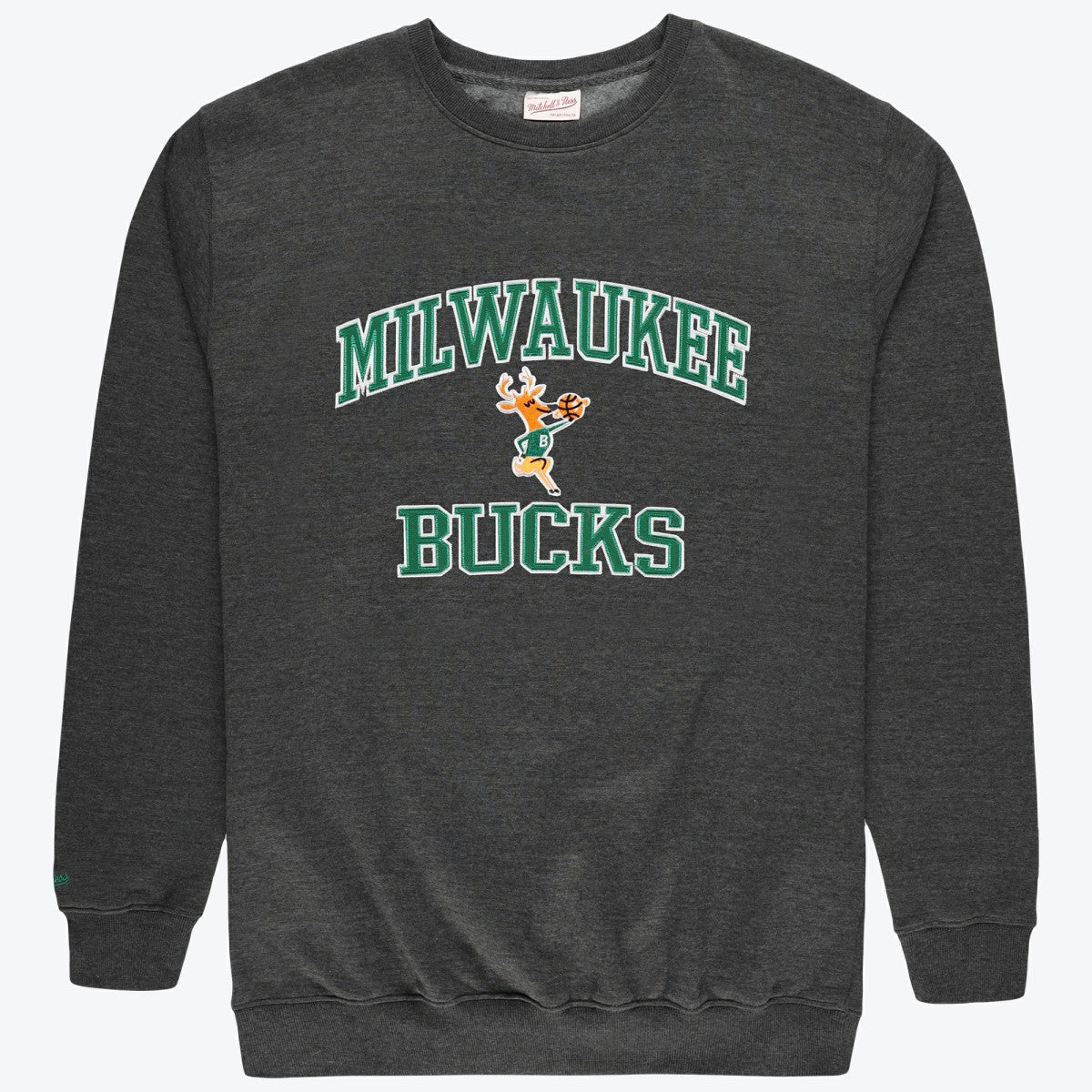 Mitchell & Ness Milwaukee Bucks Hardwood Classics Big & Tall Crewneck Sweatshirt