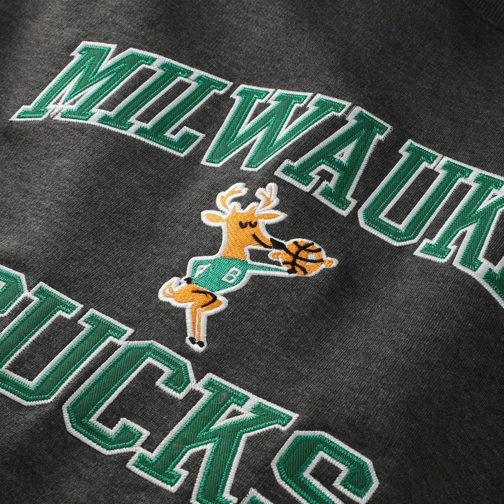 Mitchell & Ness Milwaukee Bucks Hardwood Classics Big & Tall Crewneck Sweatshirt