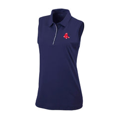 Navy Boston Red Sox Columbia Women's Tend The Ball Sleeveless Polo