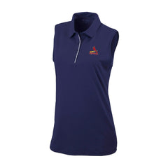 Navy St. Louis Cardinals Columbia Women's Tend The Ball Sleeveless Polo