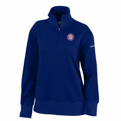 Navy Washington Nationals Columbia Women's Birchwood Hills Quarter-Zip Pullover