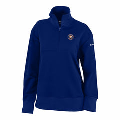 Navy Houston Astros Columbia Women's Birchwood Hills Quarter-Zip Pullover
