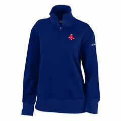 Navy Boston Red Sox Columbia Women's Birchwood Hills Quarter-Zip Pullover