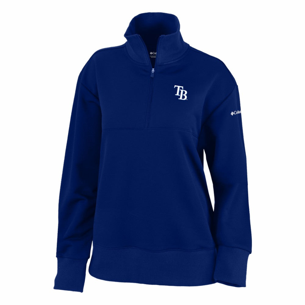Navy Tampa Bay Rays Columbia Women's Birchwood Hills Quarter-Zip Pullover