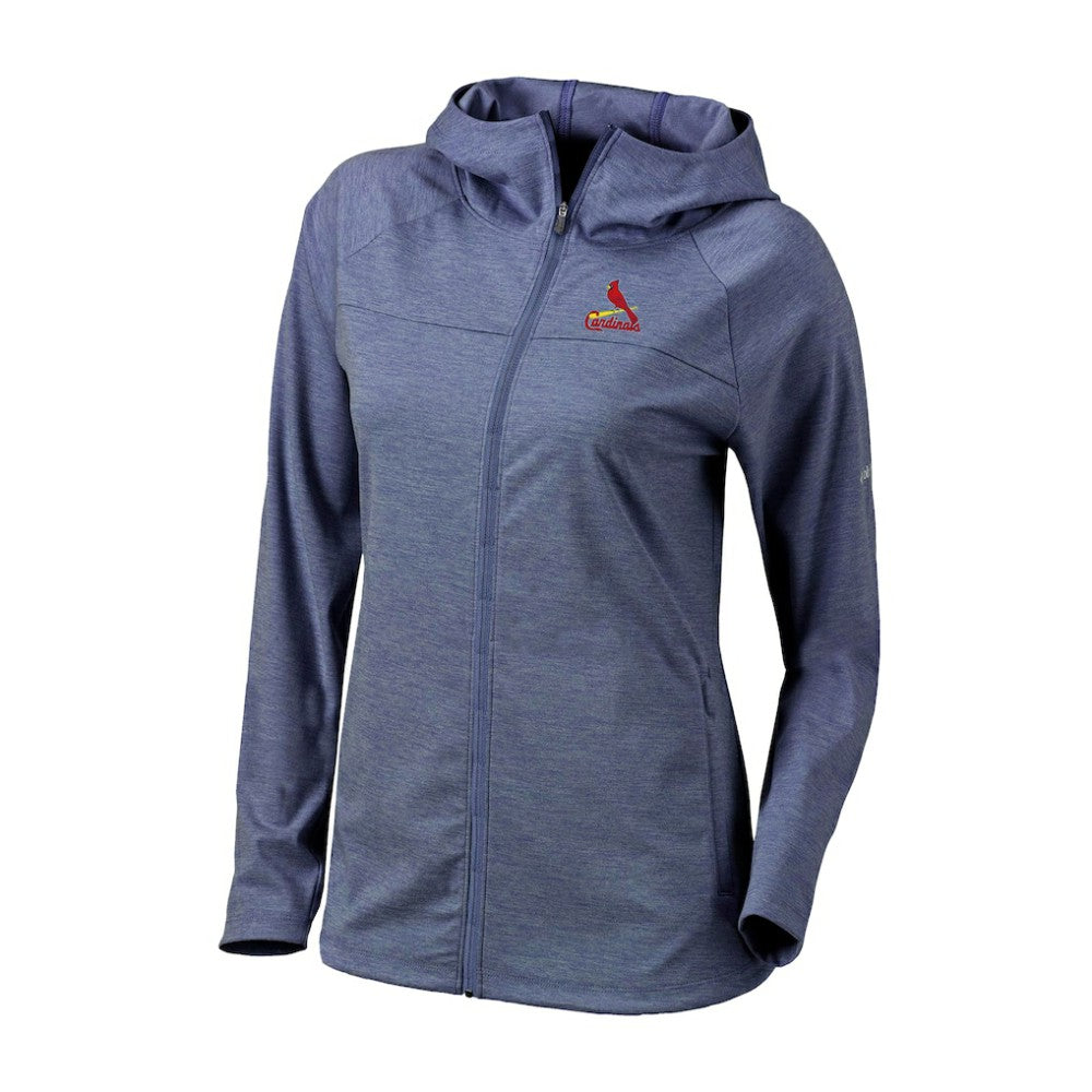 Navy St. Louis Cardinals Columbia Women's Half Shot Full-Zip Hoodie
