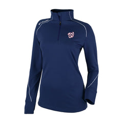 Navy Washington Nationals Columbia Women's Shotgun 2.0 Quarter-Zip Pullover