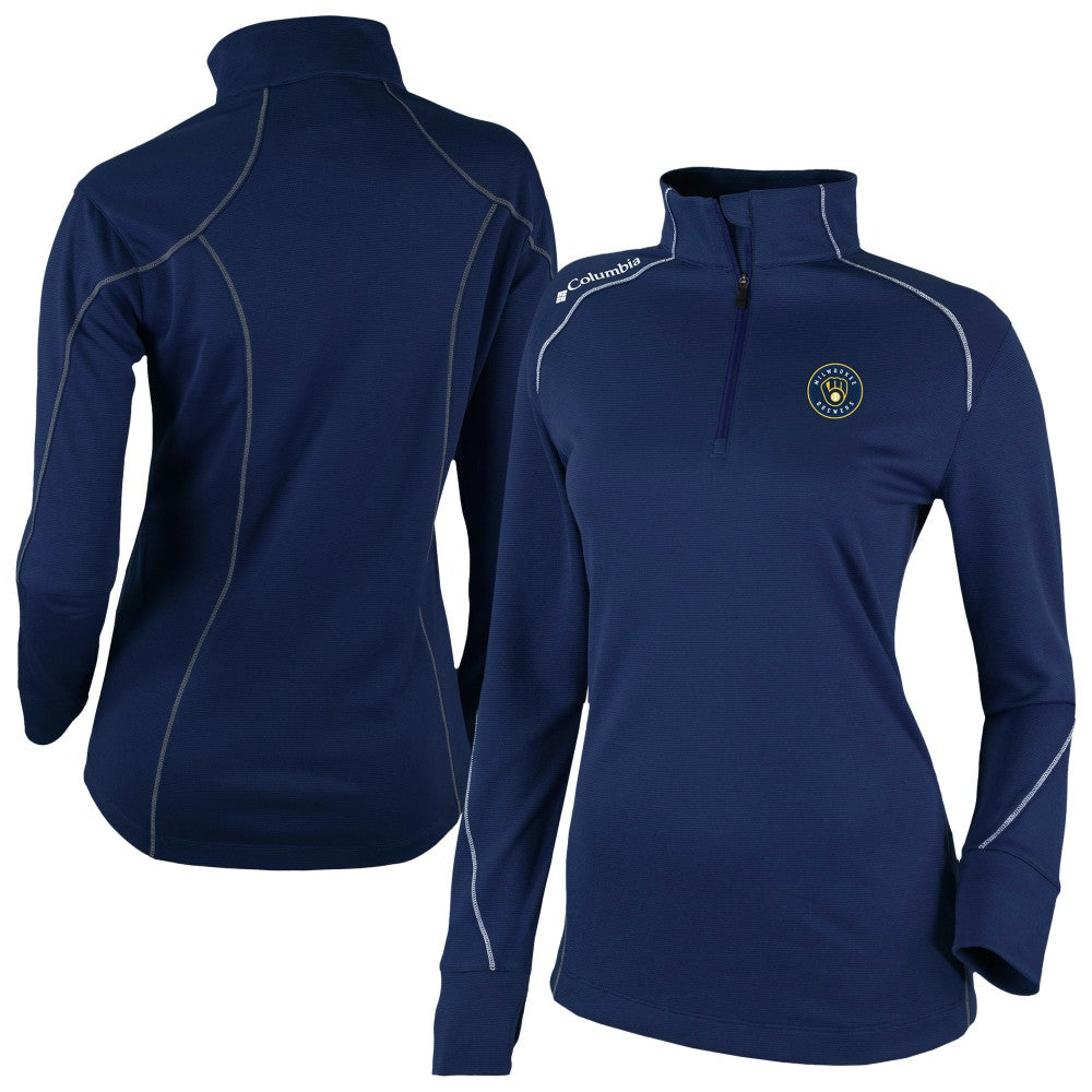 Navy Milwaukee Brewers Columbia Women's Shotgun 2.0 Quarter-Zip Pullover