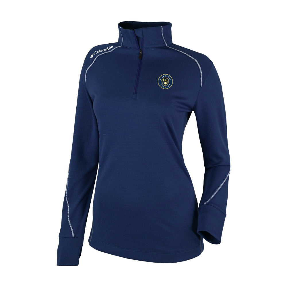 Navy Milwaukee Brewers Columbia Women's Shotgun 2.0 Quarter-Zip Pullover