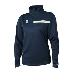 Navy Detroit Tigers Columbia Women's Skiff Guide Fleece Half-Zip Pullover Jacket