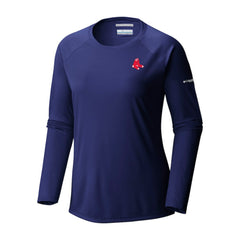 Navy Boston Red Sox Columbia Tidal Tee II Long Sleeve T-Shirt