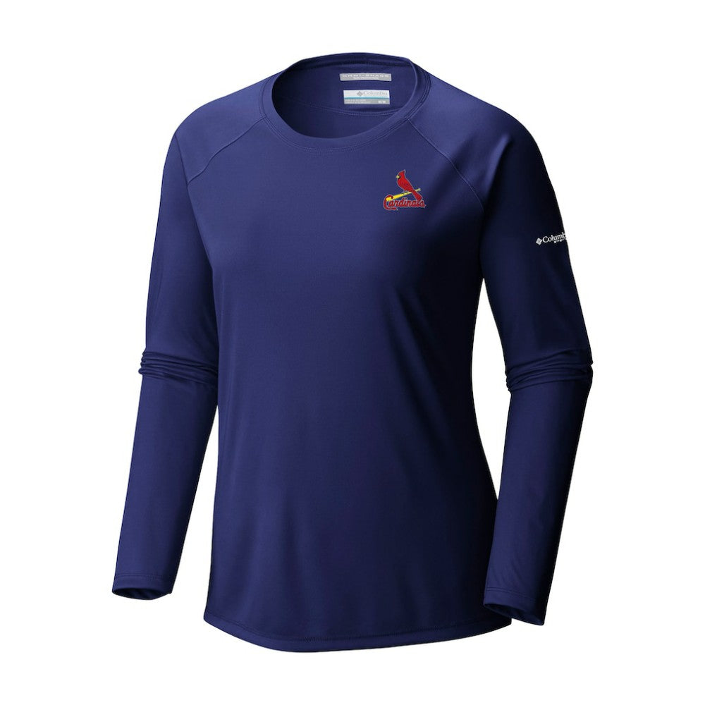 Navy St. Louis Cardinals Columbia Tidal Tee II Long Sleeve T-Shirt