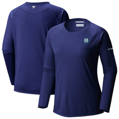 Navy Seattle Mariners Columbia Tidal Tee II Long Sleeve T-Shirt