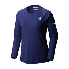 Navy Seattle Mariners Columbia Tidal Tee II Long Sleeve T-Shirt