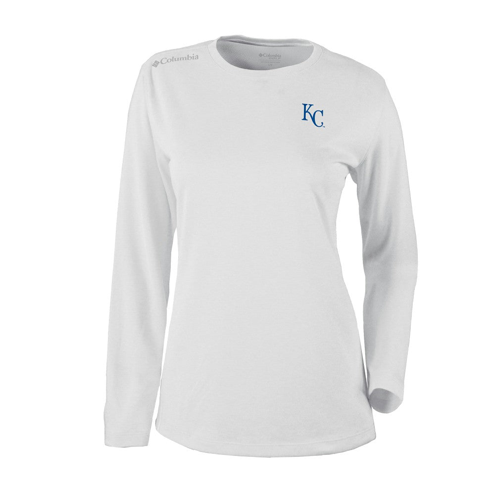 White Kansas City Royals Columbia Shotgun Long Sleeve T-Shirt