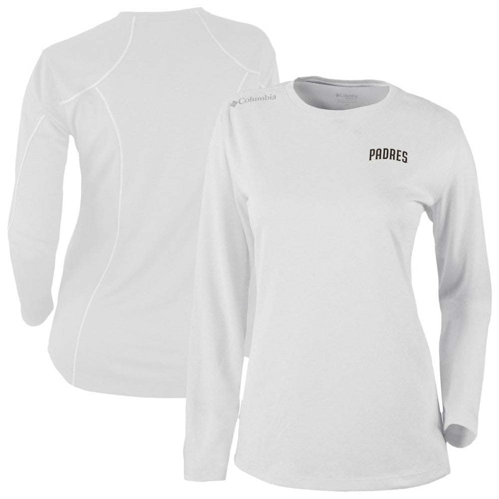 White San Diego Padres Columbia Shotgun Long Sleeve T-Shirt