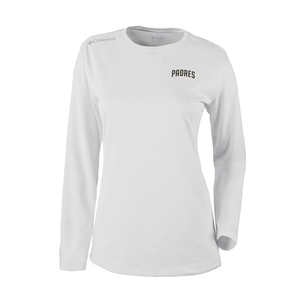 White San Diego Padres Columbia Shotgun Long Sleeve T-Shirt