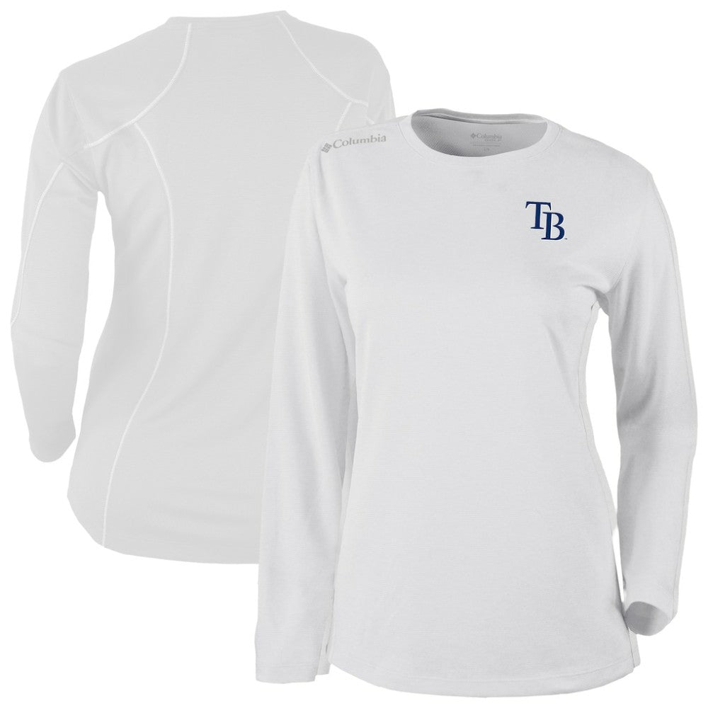 White Tampa Bay Rays Columbia Shotgun Long Sleeve T-Shirt