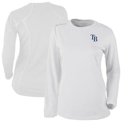 White Tampa Bay Rays Columbia Shotgun Long Sleeve T-Shirt