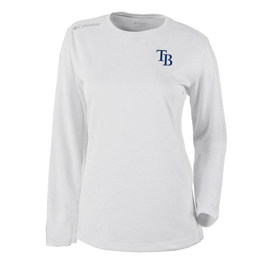 White Tampa Bay Rays Columbia Shotgun Long Sleeve T-Shirt