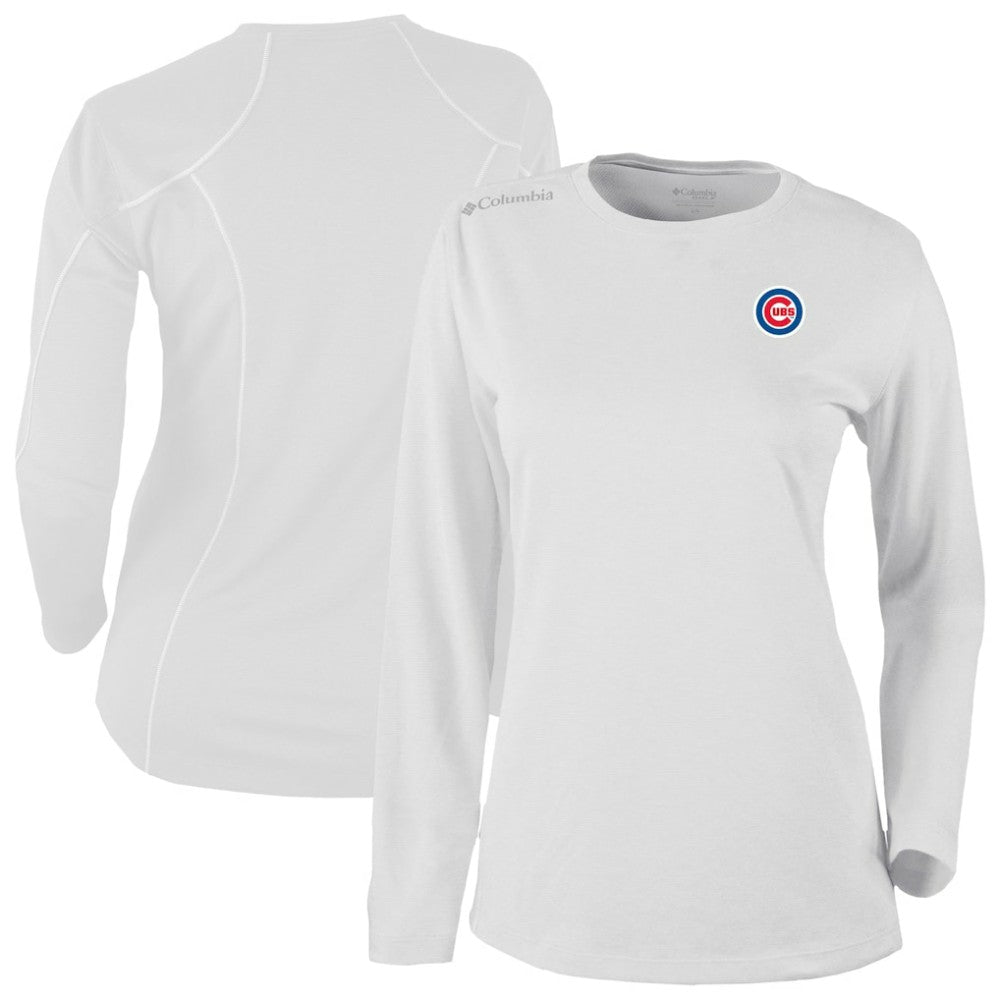 White Chicago Cubs Columbia Shotgun Long Sleeve T-Shirt