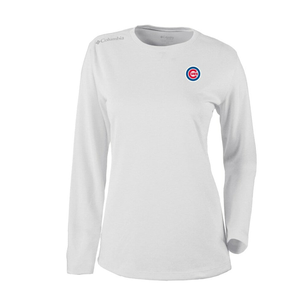 White Chicago Cubs Columbia Shotgun Long Sleeve T-Shirt