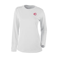 White Cincinnati Reds Columbia Shotgun Long Sleeve T-Shirt