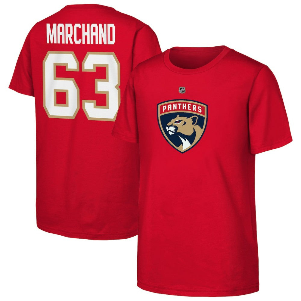 NHL Brad Marchand Florida Panthers Youth Player Name & Number T-Shirt