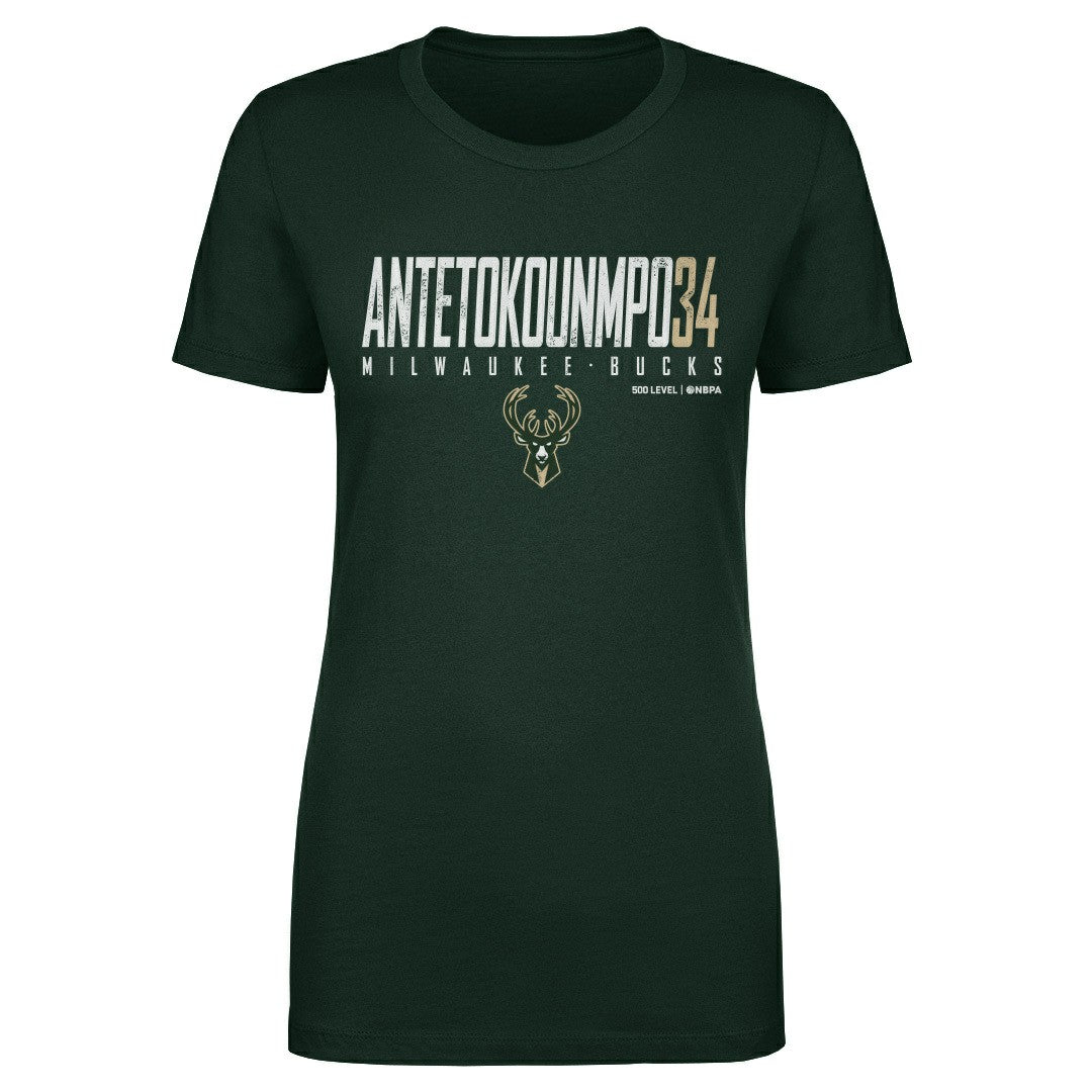 Giannis Antetokounmpo Milwaukee Bucks 500 Level Women's Elite T-Shirt