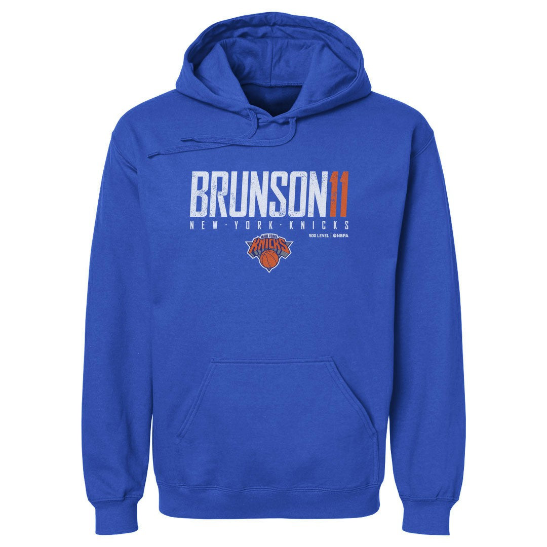 Jalen Brunson New York Knicks 500 Level Elite Pullover Hoodie