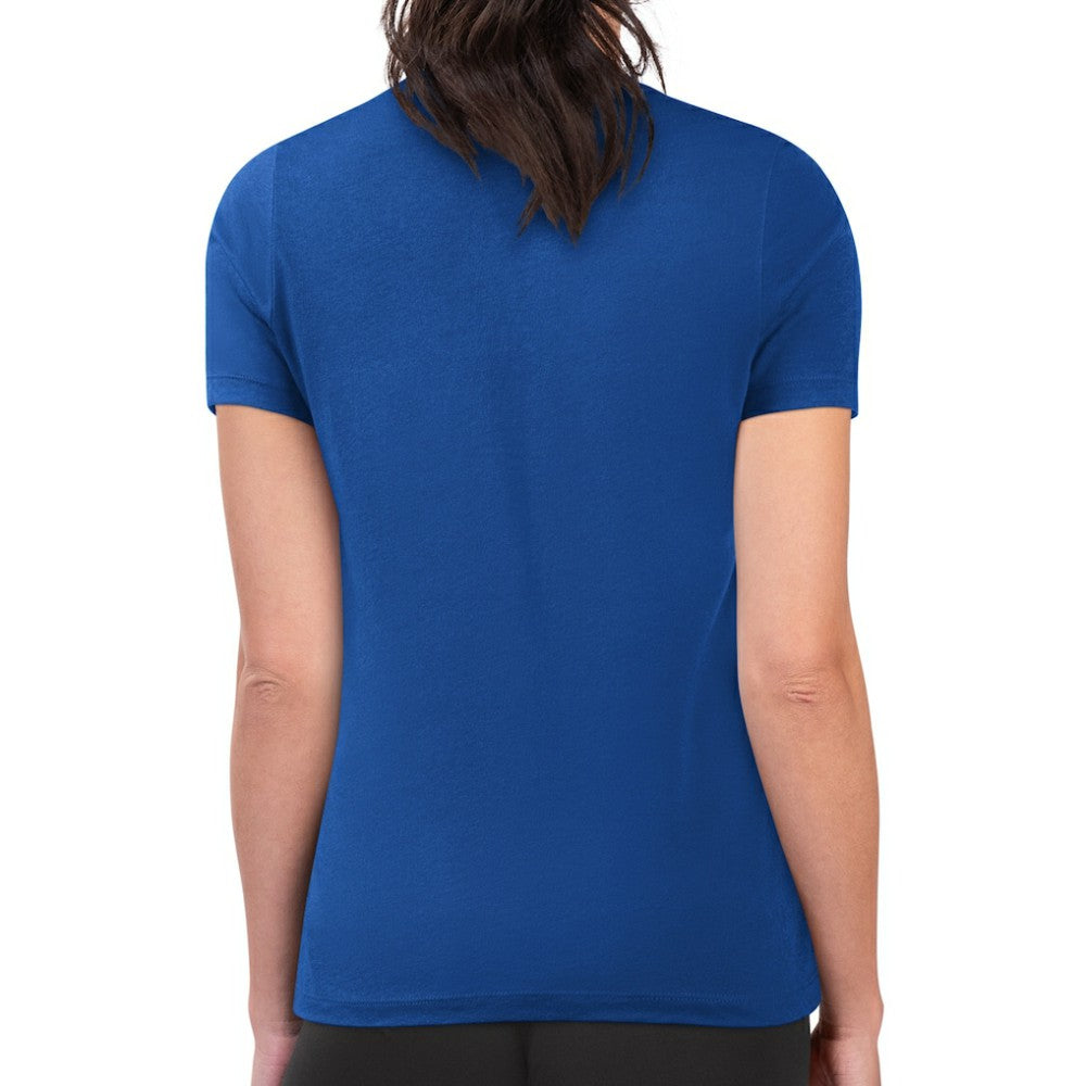 Royal Toronto Blue Jays G-III 4Her by Carl Banks Women's Super-Slim Fit Lightweight Double Heart T-Shirt