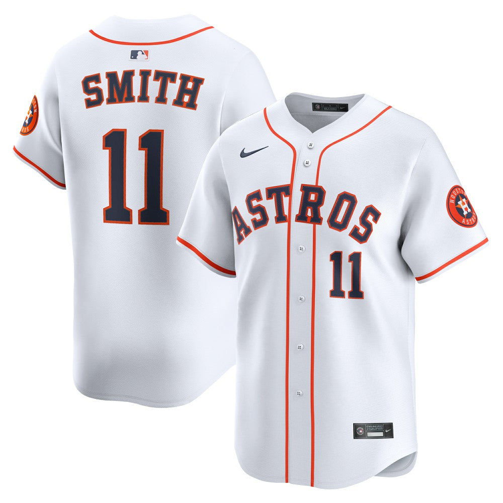 White Cam Smith #11 Houston Astros Nike Home Limited Player Jersey