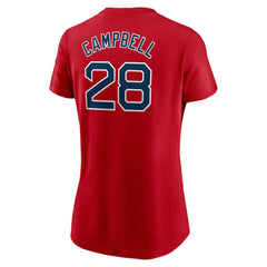 Red Kristian Campbell Boston Red Sox Nike Women's Cooperstown Collection Fuse Name & Number T-Shirt