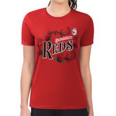 Red Cincinnati Reds G-III 4Her by Carl Banks Women's Super-Slim Fit Lightweight Retro Roses T-Shirt