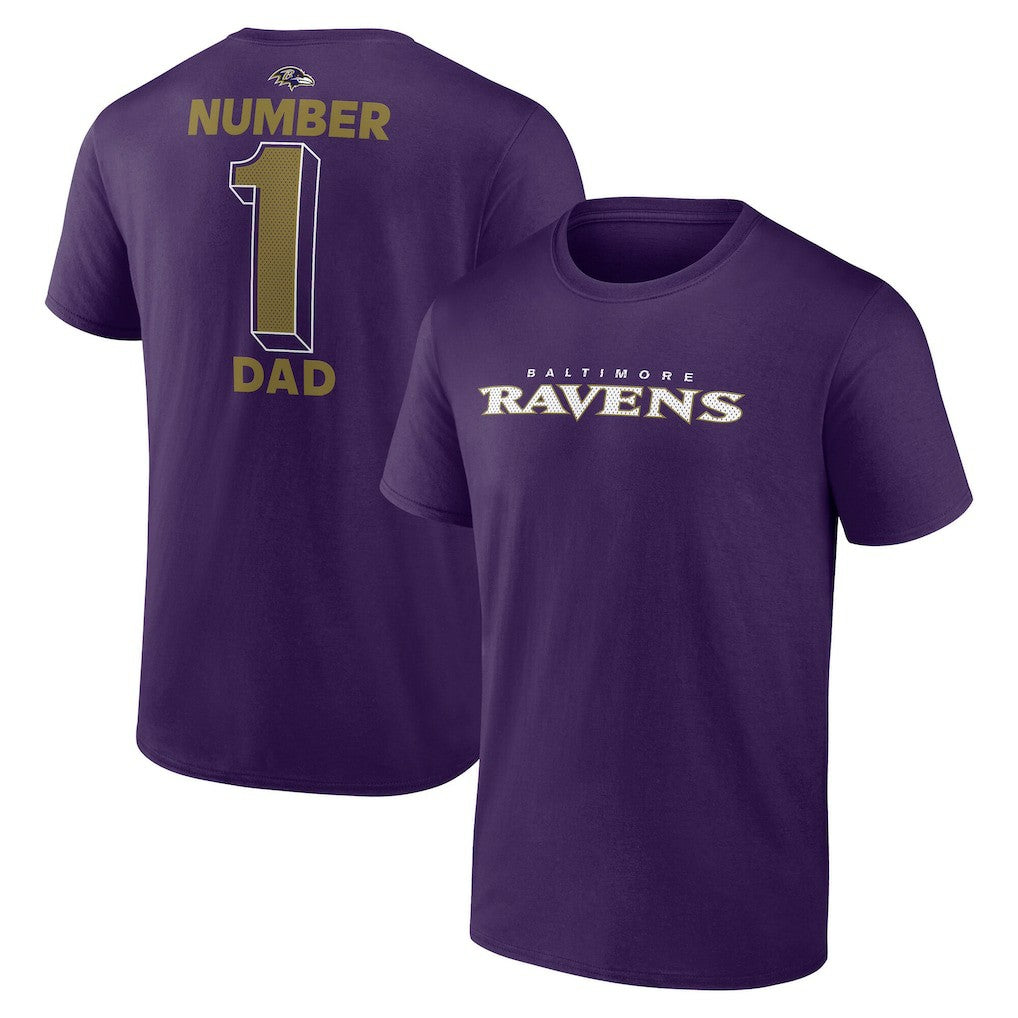 #1 Dad Jersey T-Shirt - Baltimore Ravens T-shirts
