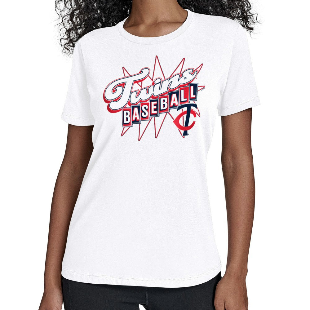 White Minnesota Twins Starter Women's Drive-In T-Shirt