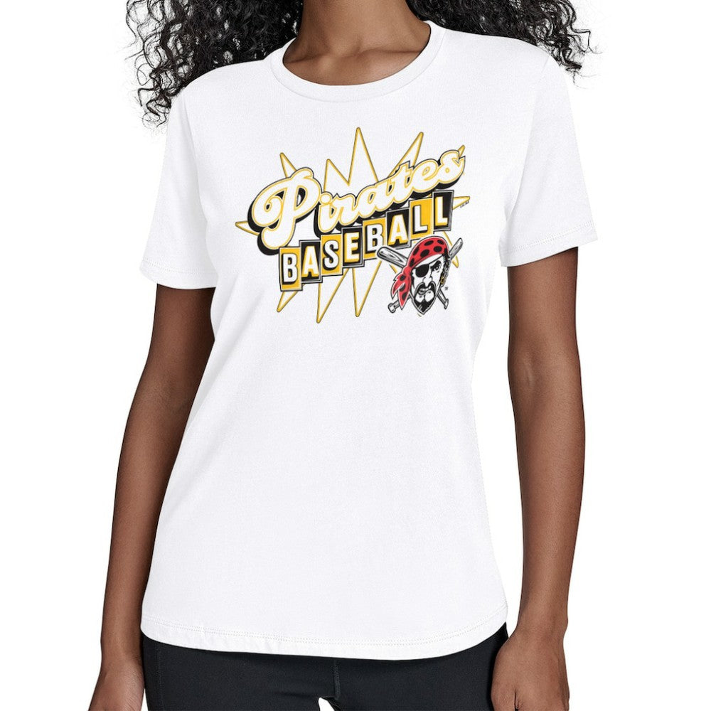 White Pittsburgh Pirates Starter Women's Drive-In T-Shirt