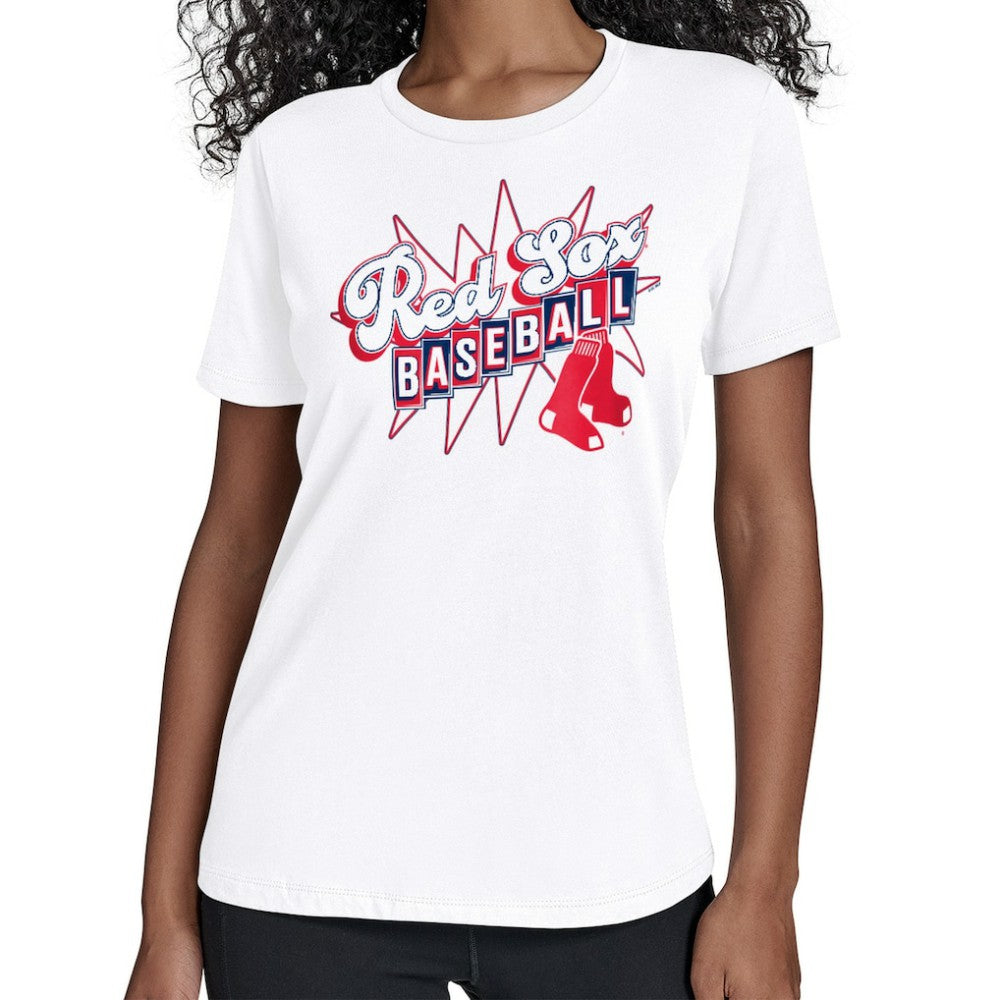 White Boston Red Sox Starter Women's Drive-In T-Shirt