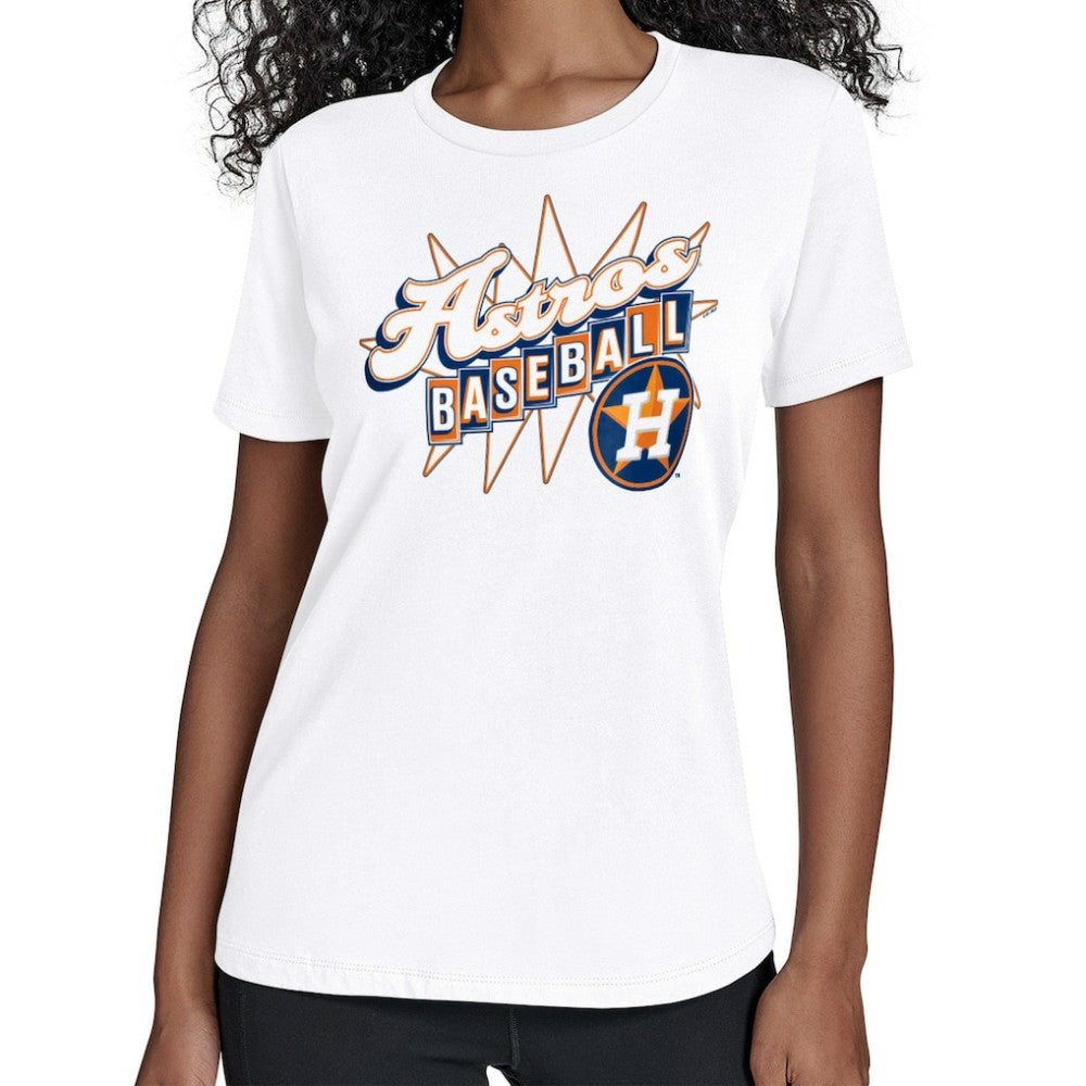 White Houston Astros Starter Women's Drive-In T-Shirt
